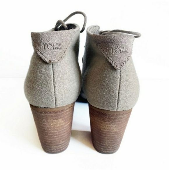 TOMS LUNATA SUEDE LACE UP BOOTIES - Picture 7 of 9
